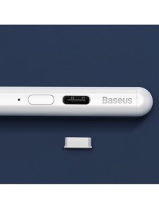 Baseus Capacitive Active Stylus Penna för iPad vit + USB Type C 3A 0,3 m kabel (SXBC000102)