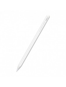 Baseus Smooth Writing Active Stylus-penna med LED-indikator för iPad vit + USB-C strömkabel 3A 0,3m och utbytbar spets Active (S