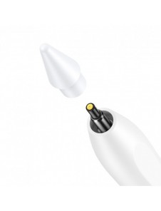 Baseus Smooth Writing Active Stylus-penna med LED-indikator för iPad vit + USB-C strömkabel 3A 0,3m och utbytbar spets Active (S