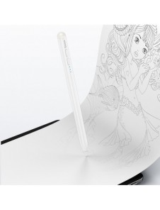 Baseus Smooth Writing Active Stylus-penna med LED-indikator för iPad vit + USB-C strömkabel 3A 0,3m och utbytbar spets Active (S