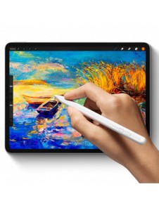Baseus Smooth Writing Active Stylus-penna med LED-indikator för iPad vit + USB-C strömkabel 3A 0,3m och utbytbar spets Active (S