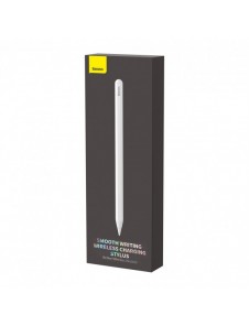 Baseus stylus med trådlös laddning för iPad vit + utbytbar spets