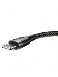 Baseus Cafule-kabel slitstark nylonkabel USB / Lightning QC3.0 1.5A 2M svart (CALKLF-CG1)