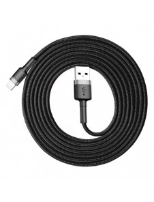 Baseus Cafule-kabel slitstark nylonkabel USB / Lightning QC3.0 1.5A 2M svart (CALKLF-CG1)