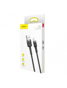 Baseus Cafule-kabel slitstark nylonkabel USB / Lightning QC3.0 1.5A 2M svart (CALKLF-CG1)