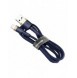Baseus Cafule-kabel slitstark nylonkabel USB / Lightning QC3.0 1.5A 2M blå (CALKLF-CV3)