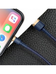 Baseus Cafule-kabel slitstark nylonkabel USB / Lightning QC3.0 1.5A 2M blå (CALKLF-CV3)