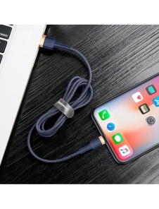 Baseus Cafule-kabel slitstark nylonkabel USB / Lightning QC3.0 1.5A 2M blå (CALKLF-CV3)