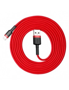 Baseus Cafule-kabel slitstark nylonkabel USB / Lightning QC3.0 1.5A 2M röd (CALKLF-C09)