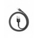 Baseus Cafule-kabel slitstark nylonkabel USB / Lightning QC3.0 2.4A 0.5M svart-grå (CALKLF-AG1)