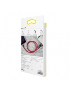 Baseus Cafule-kabel slitstark nylonkabel USB / Lightning QC3.0 2.4A 0.5M röd (CALKLF-A09)