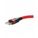 Baseus Cafule-kabel slitstark nylonkabel USB / Lightning QC3.0 2.4A 1M röd (CALKLF-B09)