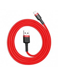 Baseus Cafule-kabel slitstark nylonkabel USB / Lightning QC3.0 2.4A 1M röd (CALKLF-B09)