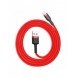 Baseus Cafule-kabel slitstark nylonkabel USB / Lightning QC3.0 2.4A 1M röd (CALKLF-B09)