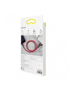 Baseus Cafule-kabel slitstark nylonkabel USB / Lightning QC3.0 2.4A 1M röd (CALKLF-B09)