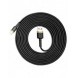 Baseus Cafule-kabel slitstark nylonkabel USB / Lightning QC3.0 2A 3M svart-guld (CALKLF-RV1)