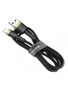 Baseus Cafule-kabel slitstark nylonkabel USB / Lightning QC3.0 2A 3M svart-guld (CALKLF-RV1)