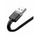 Baseus Cafule-kabel slitstark nylonkabel USB / Lightning QC3.0 2A 3M svart-grå (CALKLF-RG1)