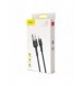 Baseus Cafule-kabel slitstark nylonkabel USB / Lightning QC3.0 2A 3M svart-grå (CALKLF-RG1)