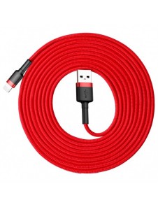Baseus Cafule-kabel slitstark nylonsladd USB / Lightning QC3.0 2A 3M röd (CALKLF-R09)