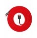 Baseus Cafule-kabel slitstark nylonsladd USB / Lightning QC3.0 2A 3M röd (CALKLF-R09)