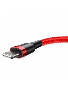 Baseus Cafule-kabel slitstark nylonsladd USB / Lightning QC3.0 2A 3M röd (CALKLF-R09)
