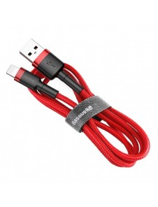 Baseus Cafule-kabel slitstark nylonsladd USB / Lightning QC3.0 2A 3M röd (CALKLF-R09)