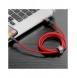 Baseus Cafule-kabel slitstark nylonsladd USB / Lightning QC3.0 2A 3M röd (CALKLF-R09)