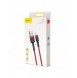 Baseus Cafule-kabel slitstark nylonsladd USB / Lightning QC3.0 2A 3M röd (CALKLF-R09)