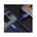 Baseus Crystal Shine Series-kabel USB-kabel för snabb laddning och dataöverföring USB Typ A - Lightning 2,4A 1,2m blå (CAJY00000