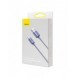 Baseus Crystal Shine Series-kabel USB-kabel för snabb laddning och dataöverföring USB Typ A - Lightning 2,4A 1,2m lila (CAJY0000
