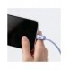 Baseus Crystal Shine Series-kabel USB-kabel för snabb laddning och dataöverföring USB Typ A - Lightning 2,4A 1,2m lila (CAJY0000