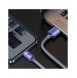 Baseus Crystal Shine Series-kabel USB-kabel för snabb laddning och dataöverföring USB Typ A - Lightning 2,4A 1,2m lila (CAJY0000