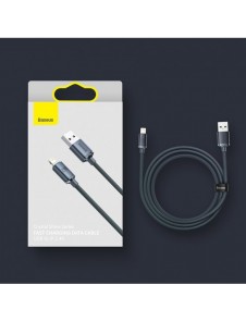 Baseus Crystal Shine Series-kabel USB-kabel för snabb laddning och dataöverföring USB Typ A - Lightning 2,4A 1,2m lila (CAJY0000