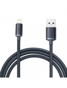 Baseus Crystal Shine Series-kabel USB-kabel för snabb laddning och dataöverföring USB Typ A - Lightning 2,4A 2m svart (CAJY00010