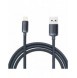 Baseus Crystal Shine Series-kabel USB-kabel för snabb laddning och dataöverföring USB Typ A - Lightning 2,4A 2m svart (CAJY00010