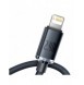 Baseus Crystal Shine Series-kabel USB-kabel för snabb laddning och dataöverföring USB Typ A - Lightning 2,4A 2m svart (CAJY00010