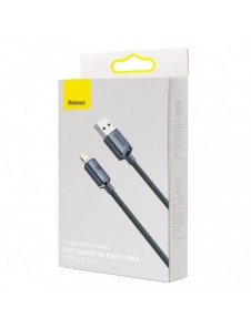 Baseus Crystal Shine Series-kabel USB-kabel för snabb laddning och dataöverföring USB Typ A - Lightning 2,4A 2m svart (CAJY00010