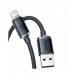 Baseus Crystal Shine Series-kabel USB-kabel för snabb laddning och dataöverföring USB Typ A - Lightning 2,4A 2m svart (CAJY00010
