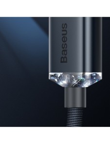 Baseus Crystal Shine Series-kabel USB-kabel för snabb laddning och dataöverföring USB Typ A - Lightning 2,4A 2m svart (CAJY00010