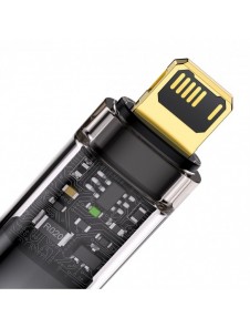 Baseus Explorer Series-kabel USB - Lightning 2.4A 1 m svart (CATS000401)