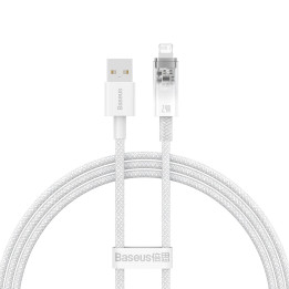 Baseus Explorer Series-kabel USB - Lightning 2.4A 1 m vit (CATS010002)