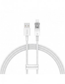Baseus Explorer Series-kabel USB - Lightning 2.4A 1 m vit (CATS010002)