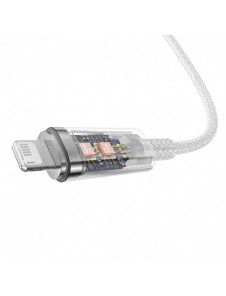 Baseus Explorer Series-kabel USB - Lightning 2.4A 1 m vit (CATS010002)
