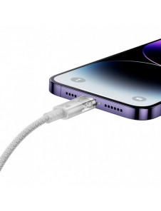 Baseus Explorer Series-kabel USB - Lightning 2.4A 1 m vit (CATS010002)