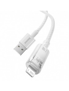 Baseus Explorer Series-kabel USB - Lightning 2.4A 1 m vit (CATS010002)