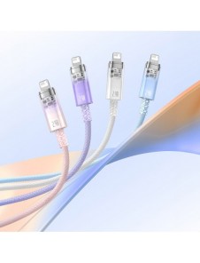 Baseus Explorer Series-kabel USB - Lightning 2.4A 1 m vit (CATS010002)