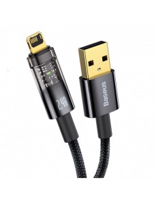 Baseus Explorer Series-kabel USB - Lightning 2.4A 2 m svart (CATS000501)