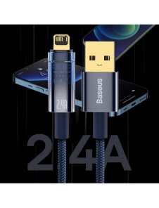 Baseus Explorer Series-kabel USB - Lightning 2.4A 2 m svart (CATS000501)