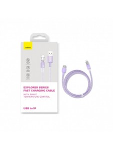 Baseus Explorer Series-kabel USB - Lightning 2.4A 2 m vit (CATS010102)